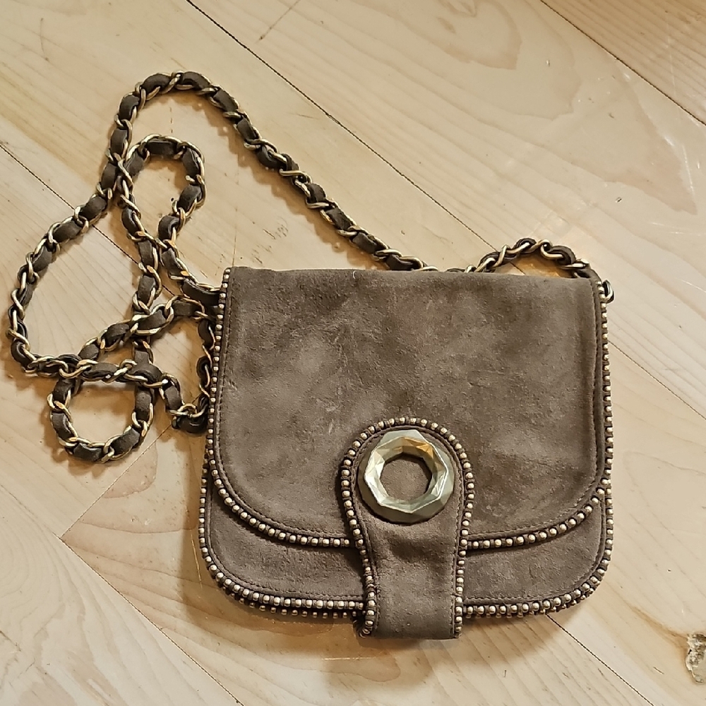 Elegant Brown Chain Strap Bag